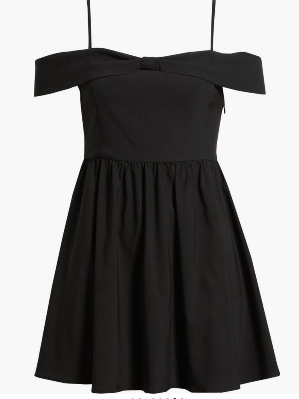 BP. Nordstrom Off-The-Shoulder Bow Party Mini Dress Black S